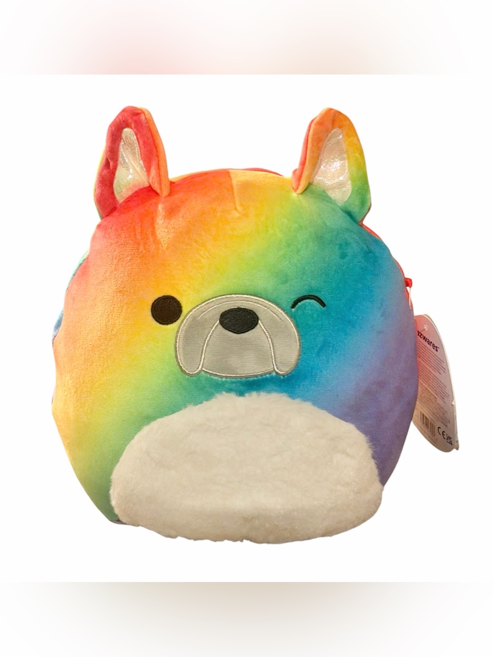 New w/ Tag! Squishmallows Pride Squad 8” Rhett the Rainbow French Bulldog Plush